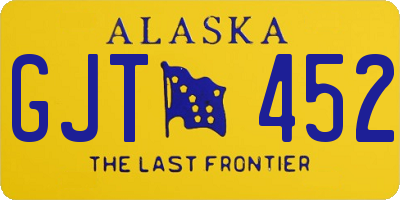 AK license plate GJT452