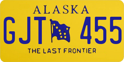 AK license plate GJT455