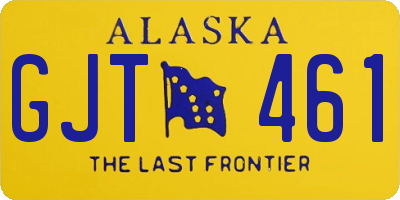AK license plate GJT461