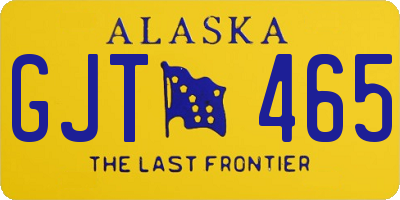 AK license plate GJT465