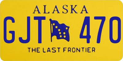 AK license plate GJT470