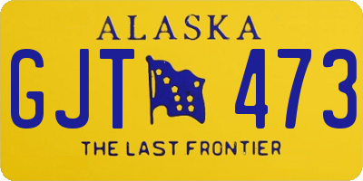 AK license plate GJT473