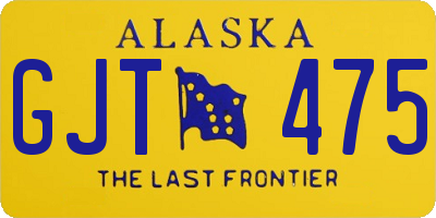 AK license plate GJT475