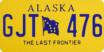 AK license plate GJT476