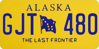 AK license plate GJT480