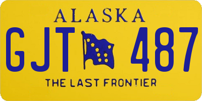 AK license plate GJT487