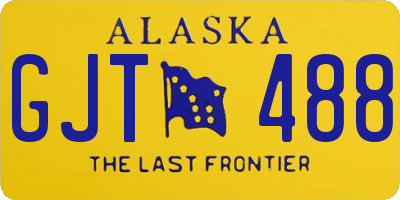 AK license plate GJT488