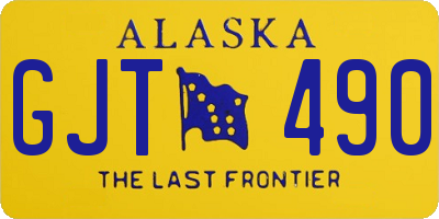 AK license plate GJT490