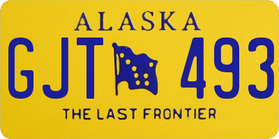 AK license plate GJT493