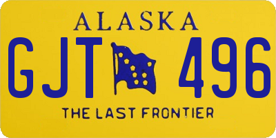 AK license plate GJT496
