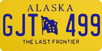 AK license plate GJT499
