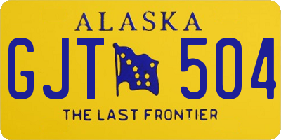 AK license plate GJT504