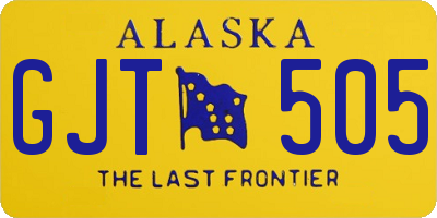 AK license plate GJT505