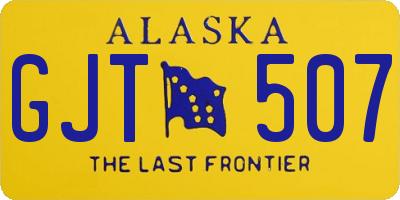 AK license plate GJT507