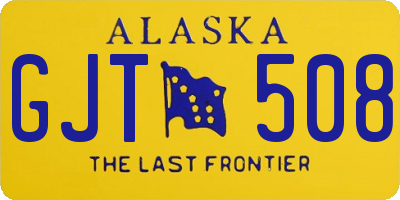 AK license plate GJT508