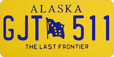 AK license plate GJT511