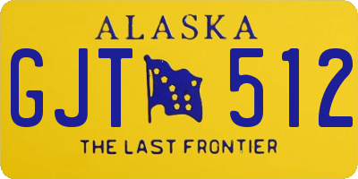 AK license plate GJT512