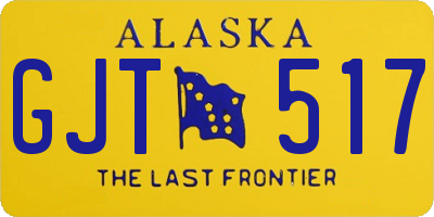 AK license plate GJT517