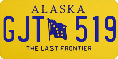 AK license plate GJT519