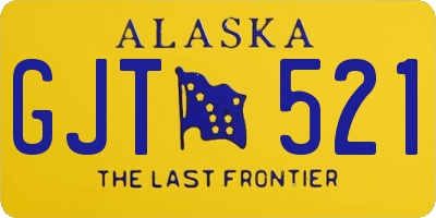 AK license plate GJT521