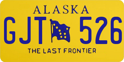 AK license plate GJT526
