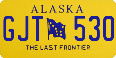 AK license plate GJT530