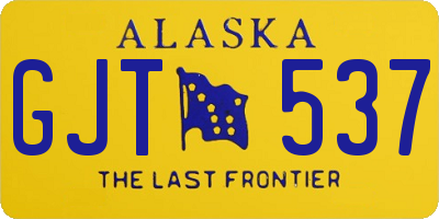 AK license plate GJT537