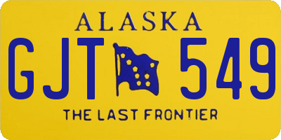 AK license plate GJT549