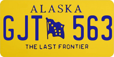 AK license plate GJT563