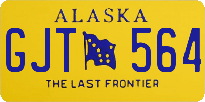AK license plate GJT564