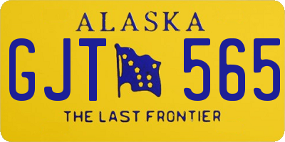 AK license plate GJT565
