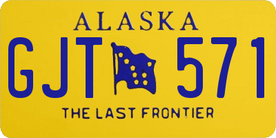 AK license plate GJT571