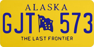 AK license plate GJT573