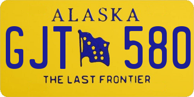 AK license plate GJT580