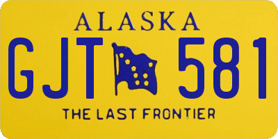 AK license plate GJT581