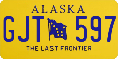 AK license plate GJT597