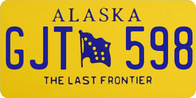 AK license plate GJT598