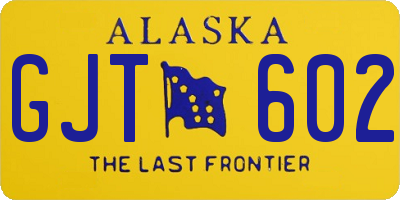 AK license plate GJT602
