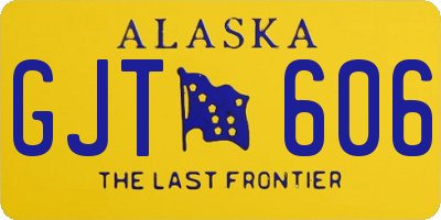 AK license plate GJT606