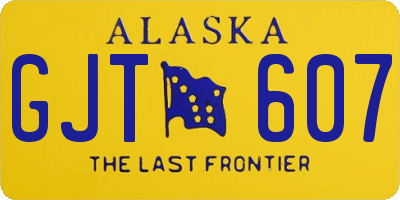 AK license plate GJT607