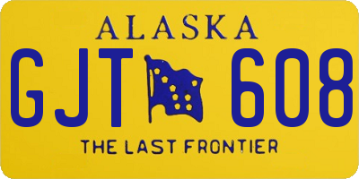 AK license plate GJT608