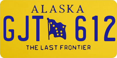 AK license plate GJT612