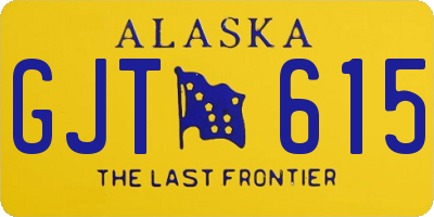AK license plate GJT615