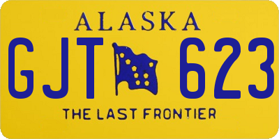 AK license plate GJT623