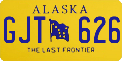 AK license plate GJT626