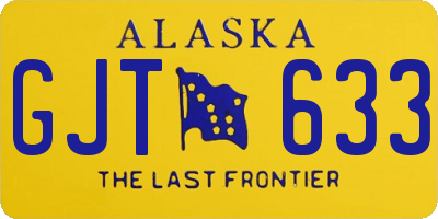 AK license plate GJT633