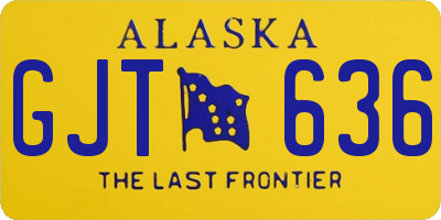 AK license plate GJT636