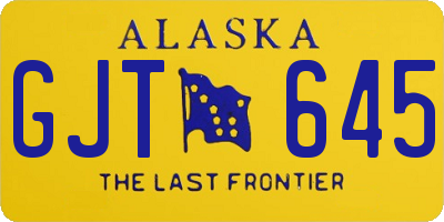AK license plate GJT645