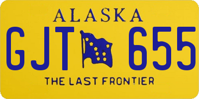 AK license plate GJT655