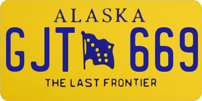 AK license plate GJT669